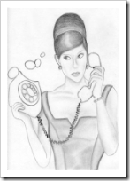 Mujer hablando por teléfono
