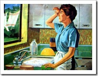 Mujer trabajando en el hogar.