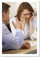 Mujer maltratada emocionalmente.