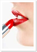 Maquillaje, pintalabios, y bilé