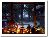 Luces navideñas en la ventana