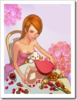 San Valentín, abriendo regalos de amor.