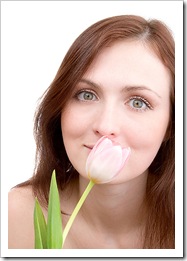 Mujer con flor