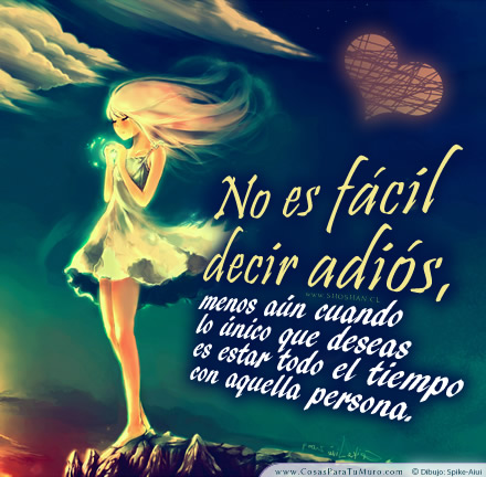 No es fácil decir adiósNo es fácil decir adiós