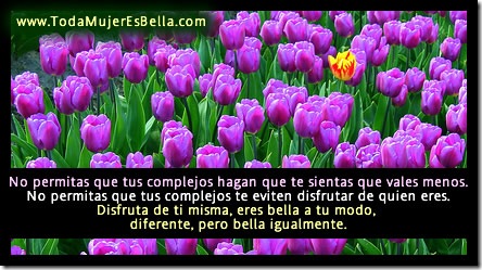 Eres bella tal como eres... diferente. Eres bella tal como eres... diferente.