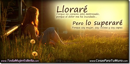 Lloraré, pero lo superaré Lloraré, pero lo superaré