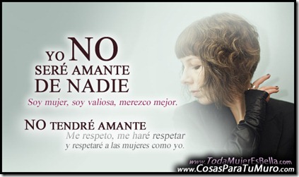Yo NO seré amante de nadie Yo NO seré amante de nadie