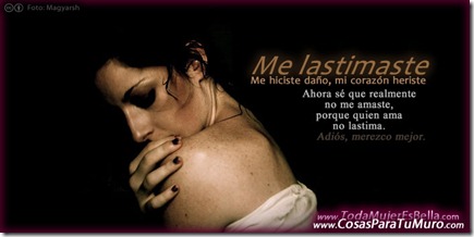 Me lastimaste Me lastimaste