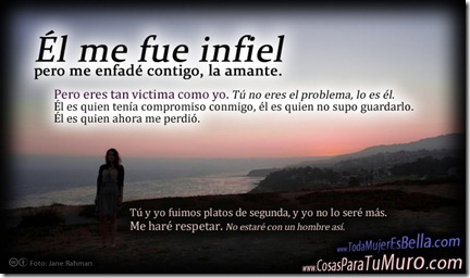 Él me fue infiel