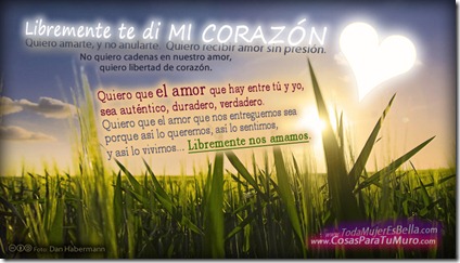 El amor es libre... El amor es libre...