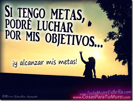 Si tengo objetivos podré luchar por mis metas y alcanzarlas Si tengo objetivos podré luchar por mis metas y alcanzarlas