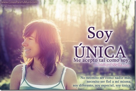 SOY ÚNICA, me acepto tal como soy
