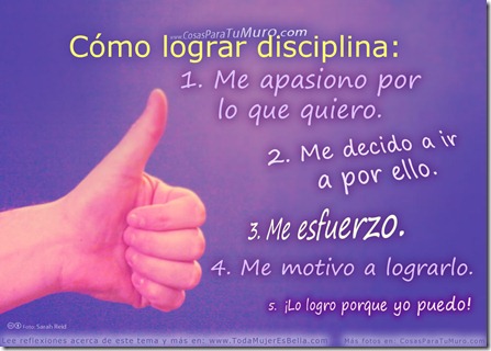 Cómo lograr disciplina.