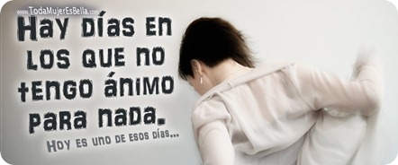 Sin ánimo, desanimada