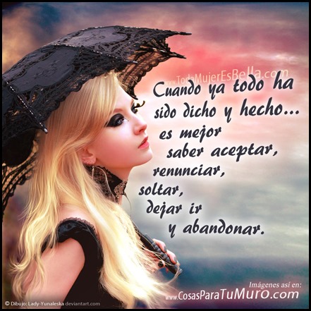 Ya no puedo más, se acabó.