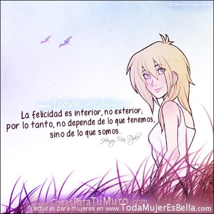 Imagen de reflexión acerca de la felicidad