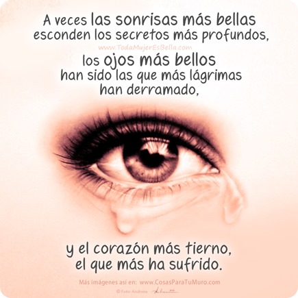 Tristezas tras las sonrisas Tristezas tras las sonrisas
