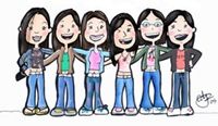 Amigas que se ayudan unas a otras.