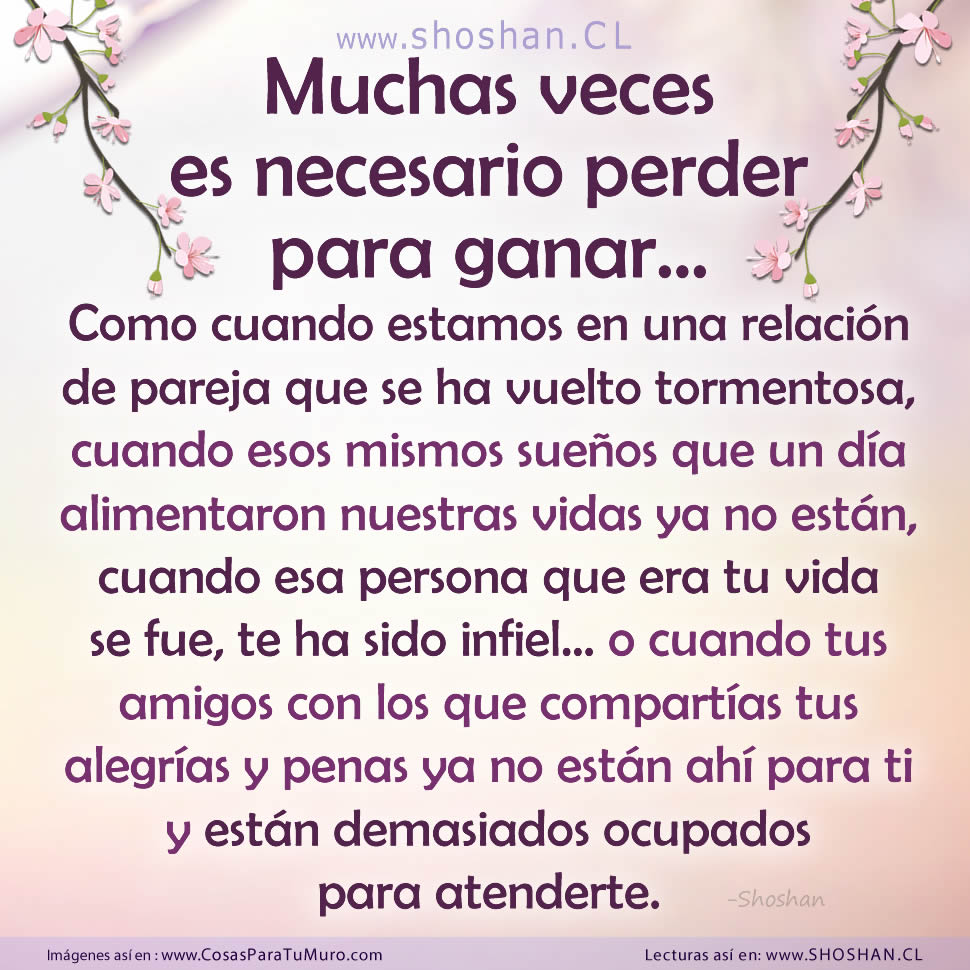 Reflexi&oacute;n perder para ganar