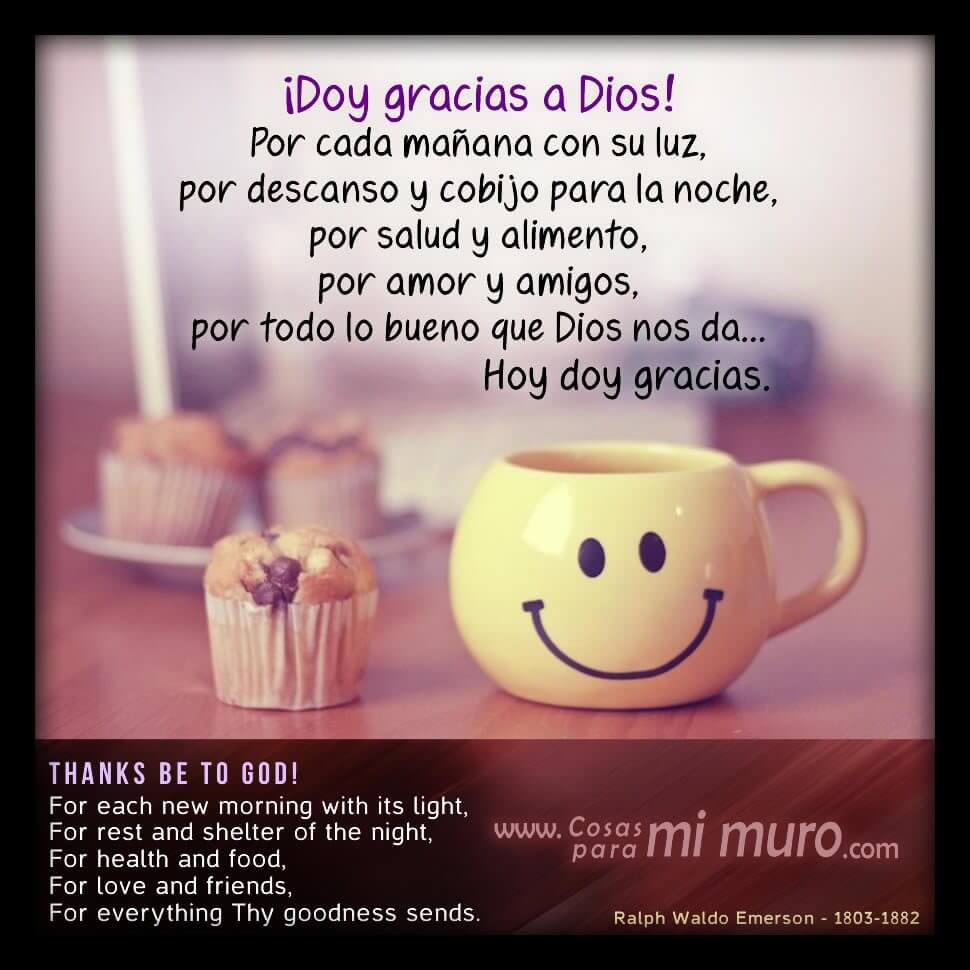 Doy gracias a Dios