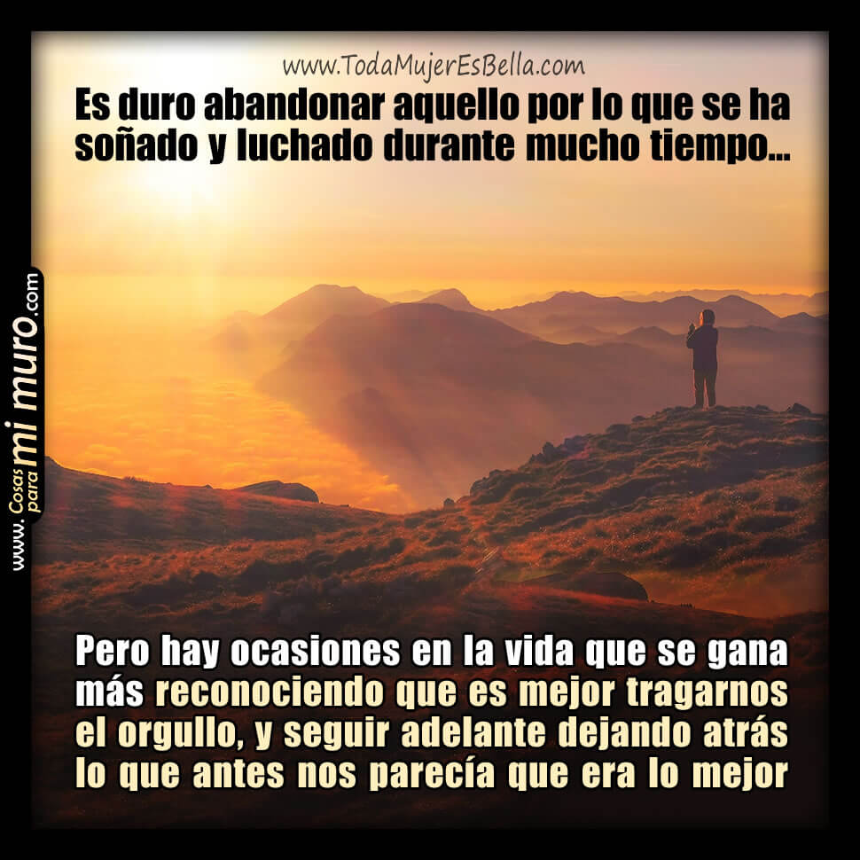Es duro abandonar lo que tanto se so&ntilde;&oacute;