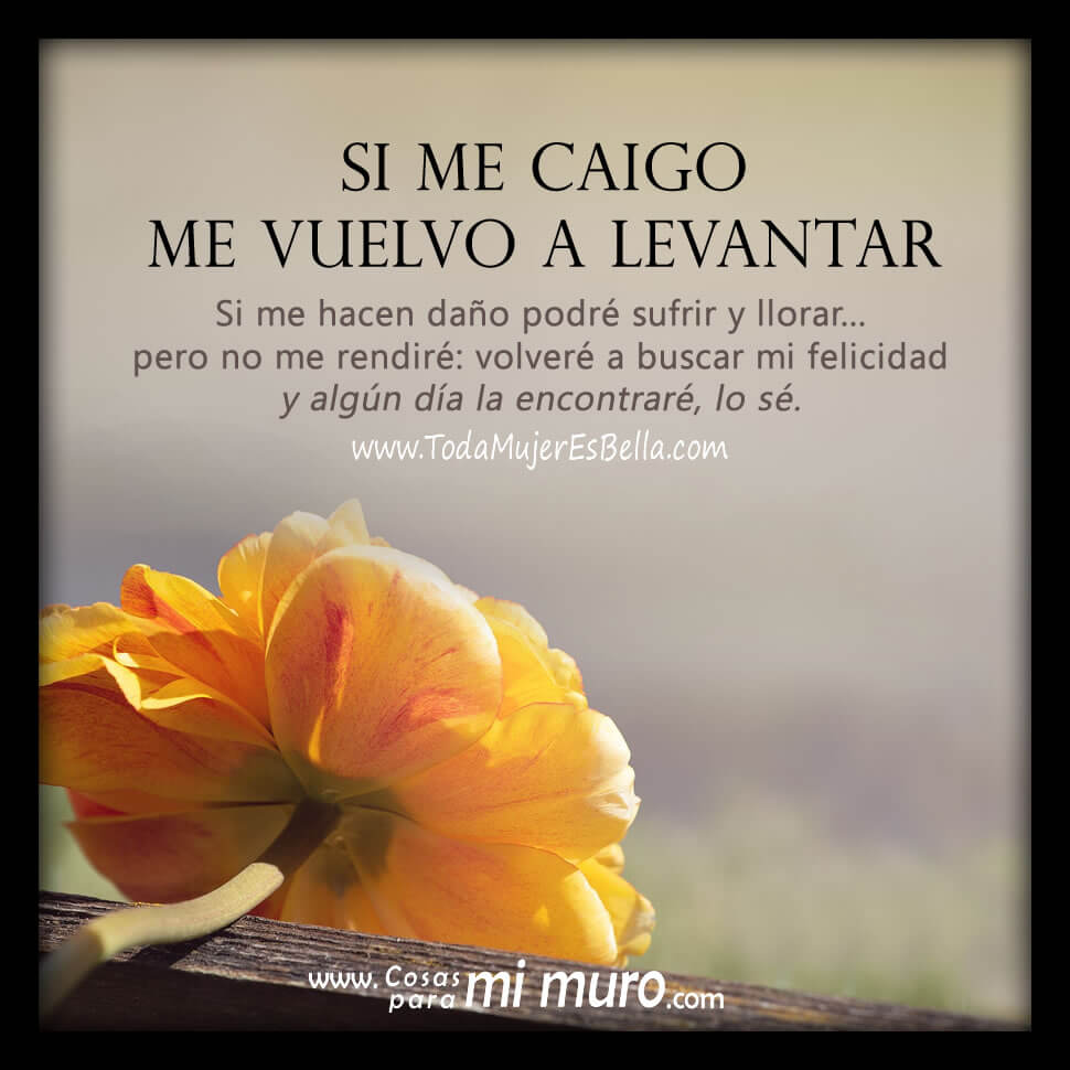 Si me caigo me vuelvo a levantar