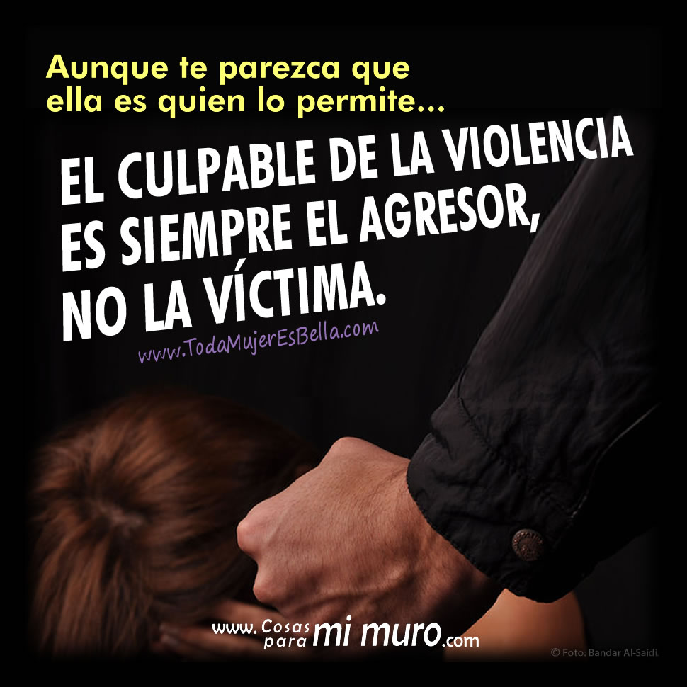 El culpable es el agresor, no la v&iacute;ctima