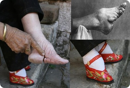Atado de pies de mujeres chinas para verse más bellas. Atado de pies de mujeres chinas para verse más bellas.
