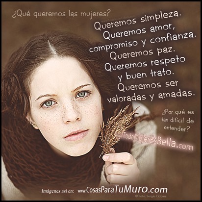 &iquest;Qu&eacute; queremos las mujeres?