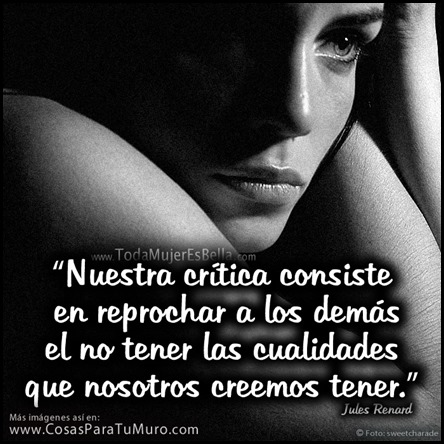 Crítica y reproches Crítica y reproches