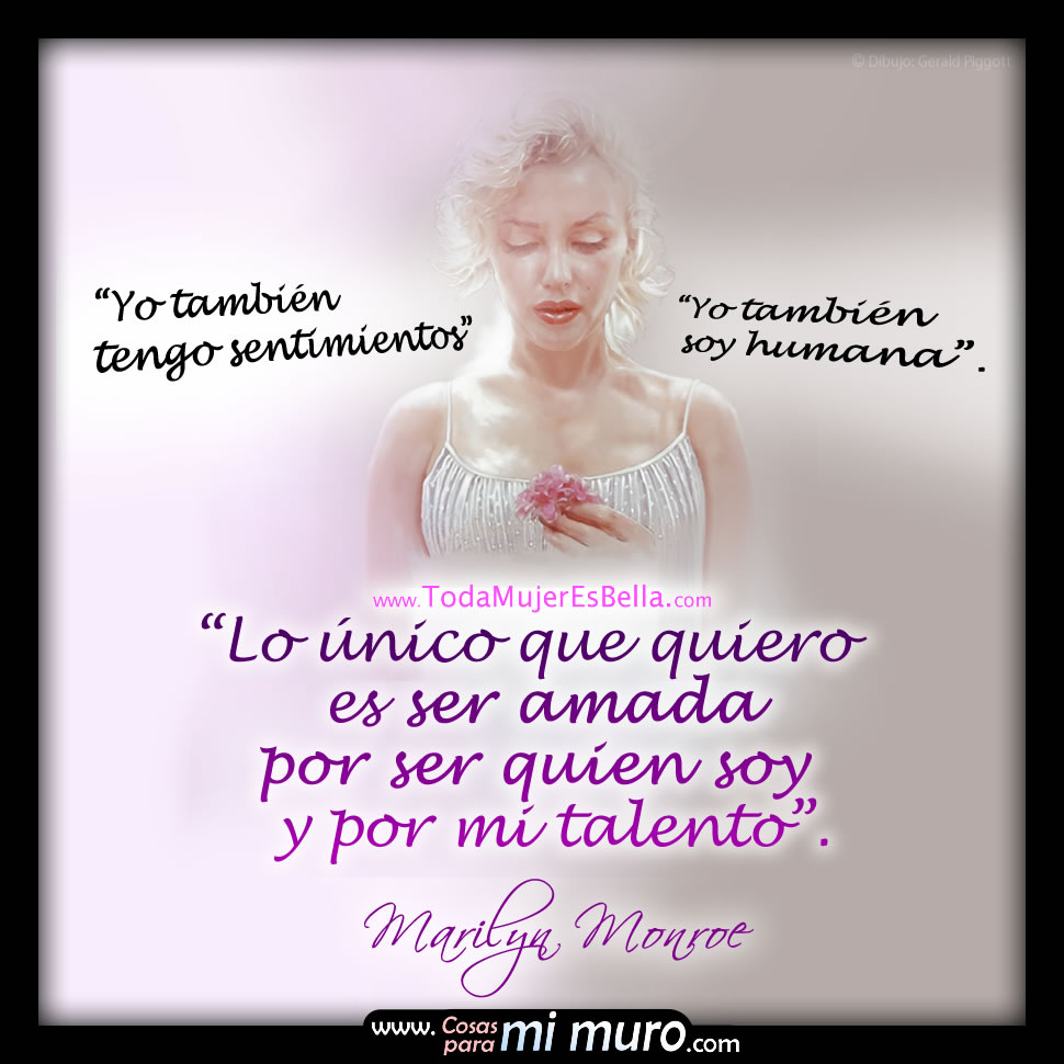 Frase de Marilyn Monroe sobre su autoestima Frase de Marilyn Monroe sobre su autoestima