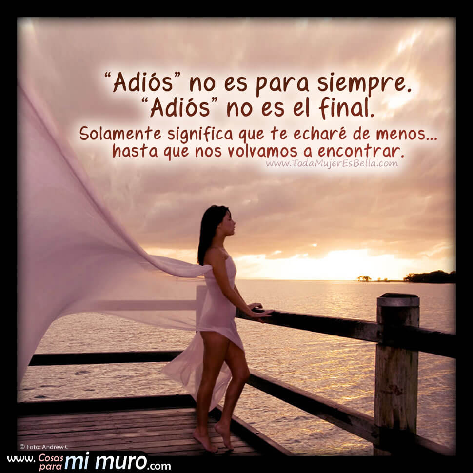Ad&iacute;os no es para siempre