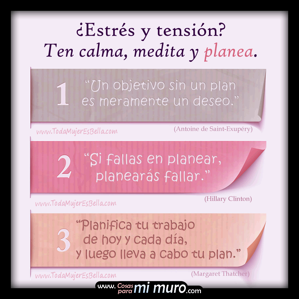 Ante el estr&eacute;s, planes
