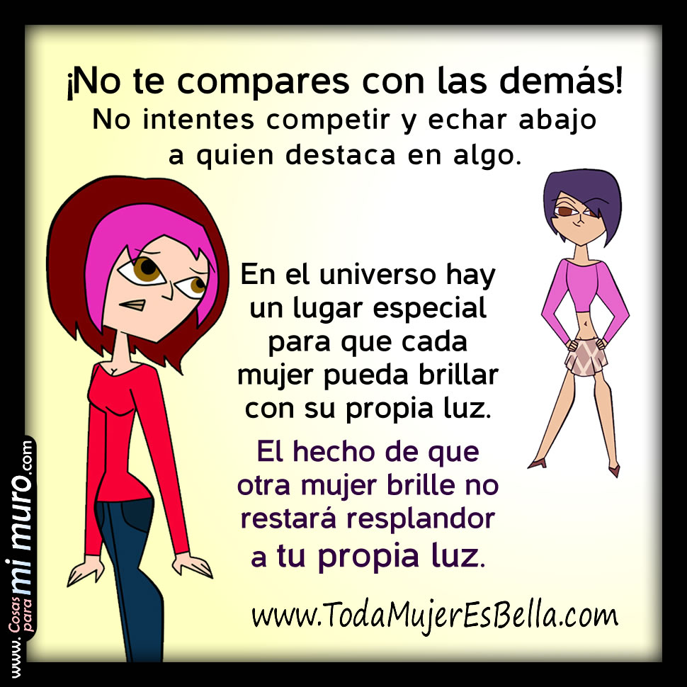 No te compares con las dem&aacute;s