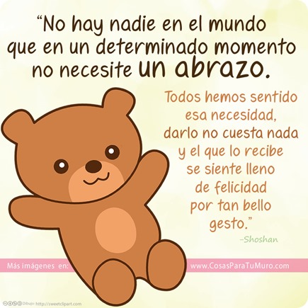 Todos necesitamos un abrazo Todos necesitamos un abrazo