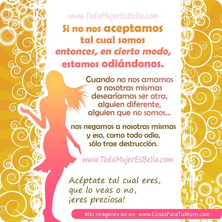 Ac&eacute;ptate tal como eres