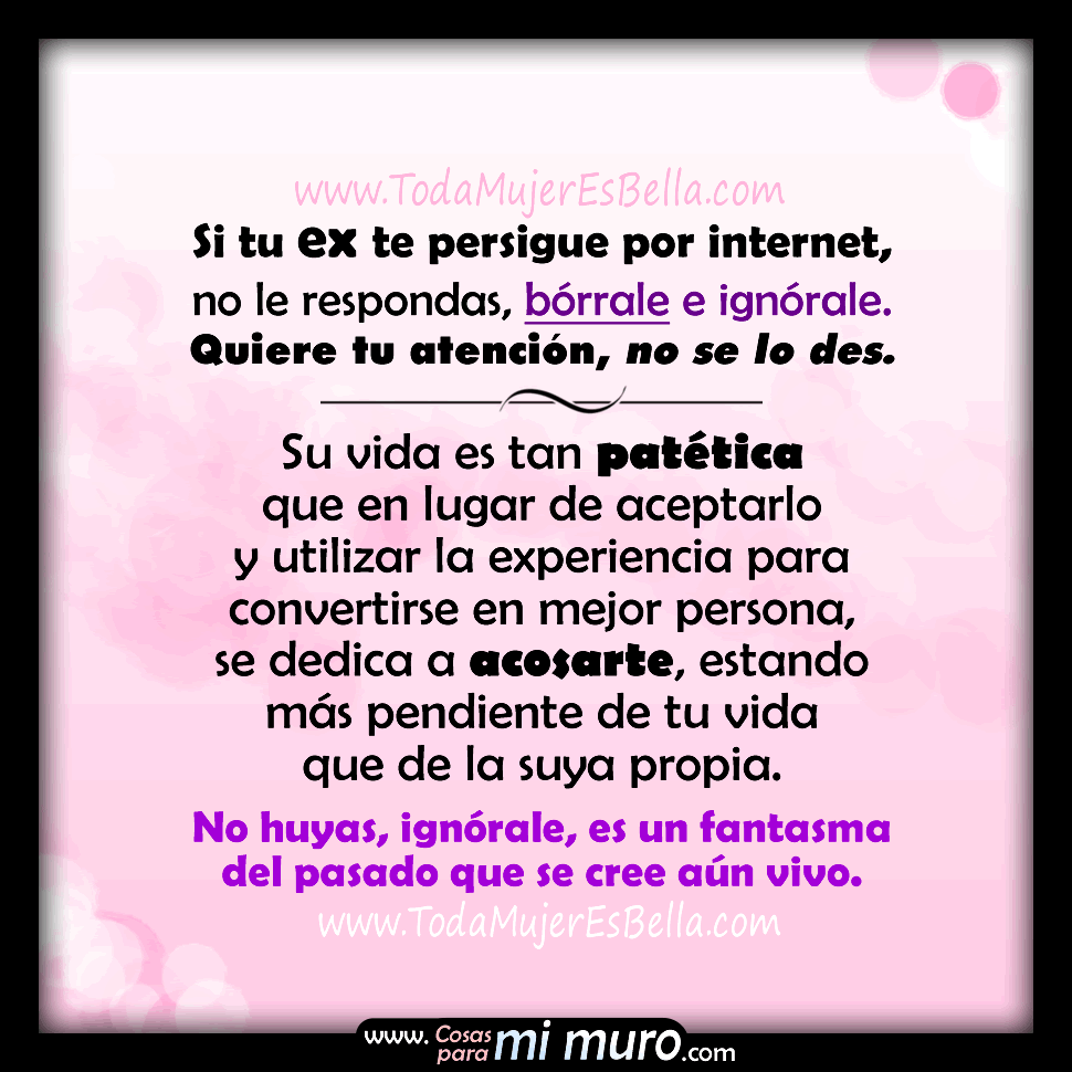 &iquest;Tu ex te persigue por internet?