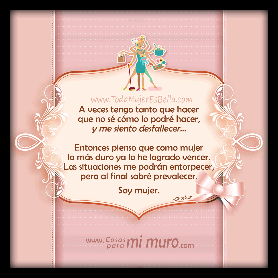 Mujer, vencer, prevalecer