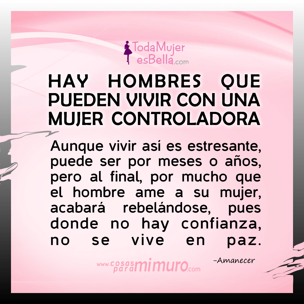 Vivir con una mujer controladora