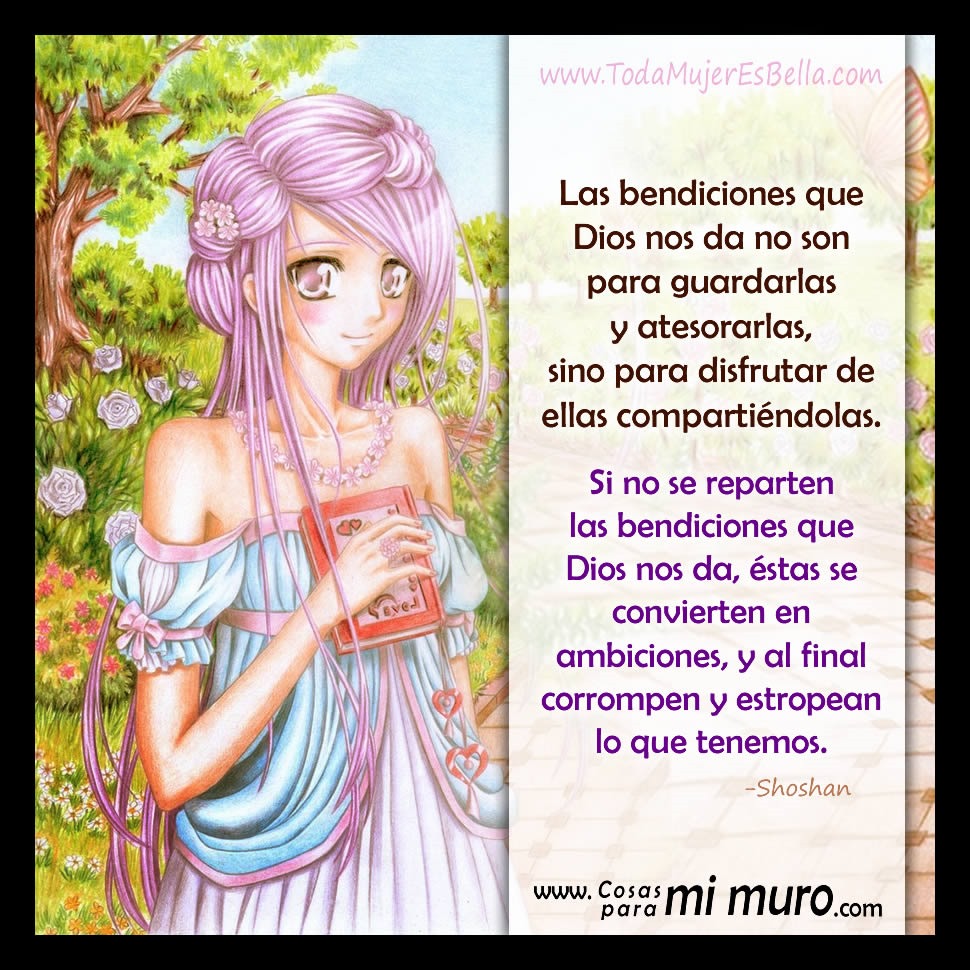 Las bendiciones que Dios nos da no son para guardarlas y atesorarlas, sino para disfrutar de ellas comparti&eacute;ndolas. Si no se reparten las bendiciones que Dios nos da, &eacute;stas se convierten en ambiciones, y al final corrompen y estropean lo que tenemos.