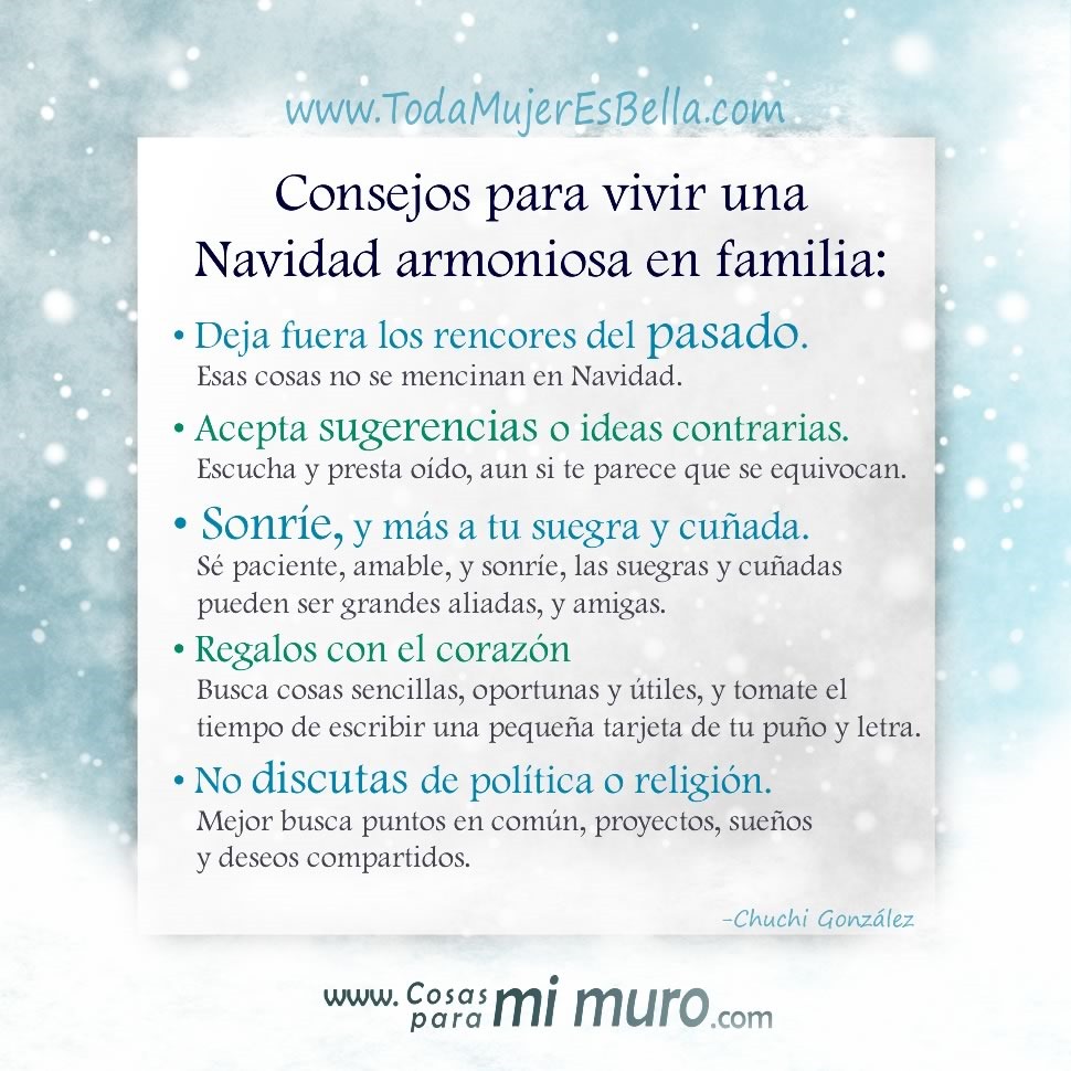 Consejos para vivir una navidad armoniosa en familia