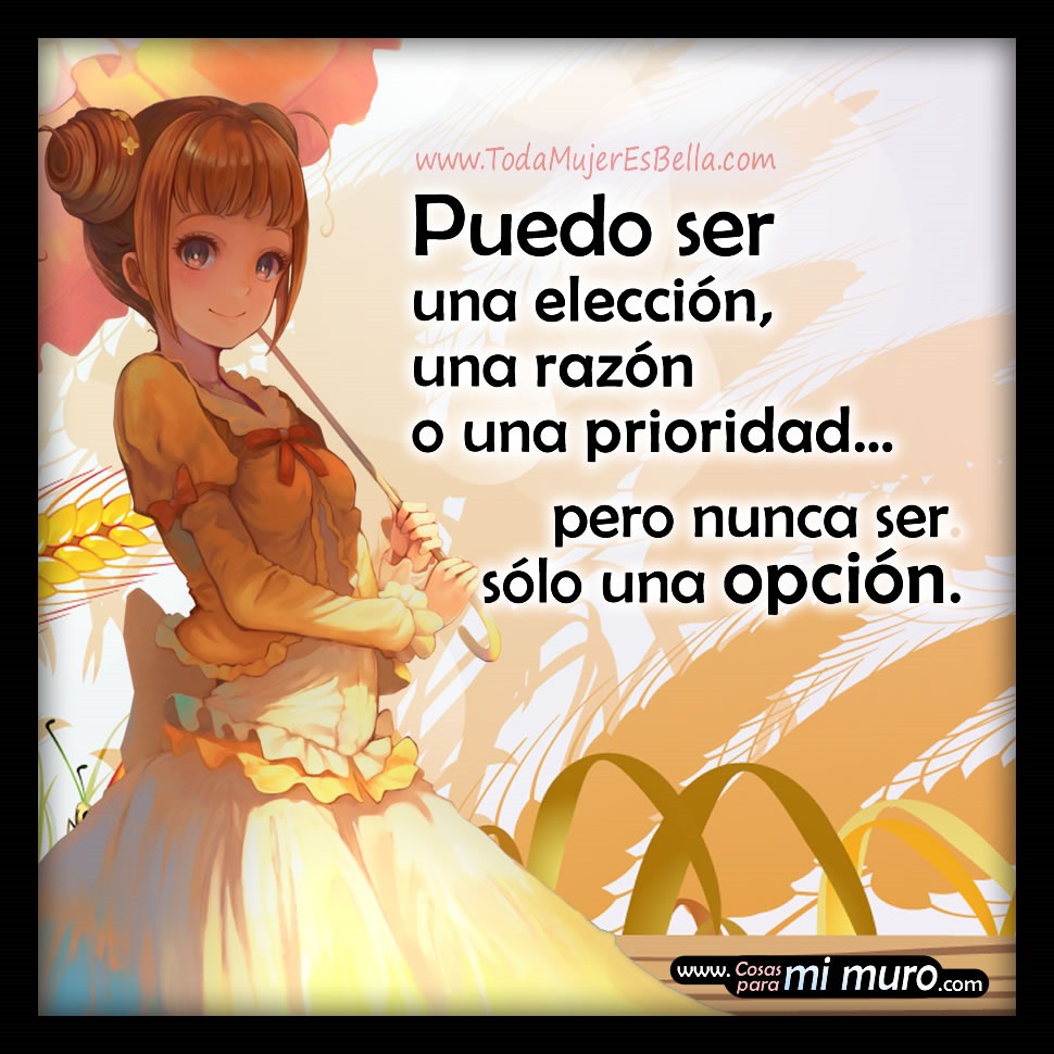 No puedo ser s&oacute;lo una opci&oacute;n