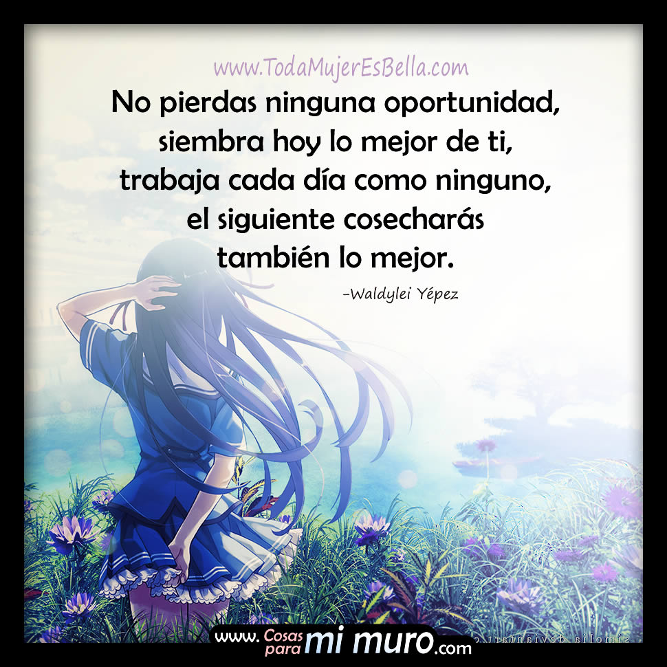 Siembra lo mejor de ti