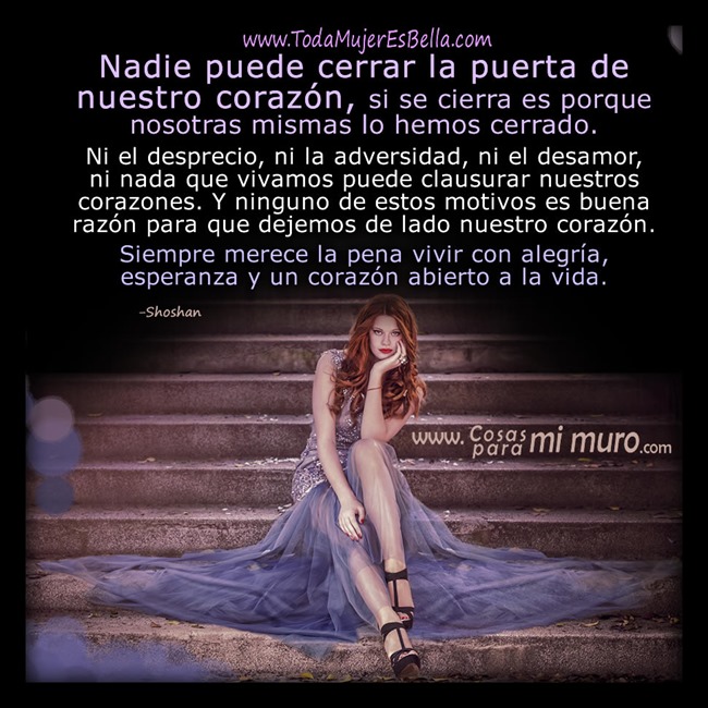 Nadie puede cerrar la puerta de tu corazón Nadie puede cerrar la puerta de tu corazón