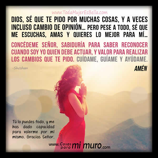 Oraci&oacute;n pidiendo a Dios