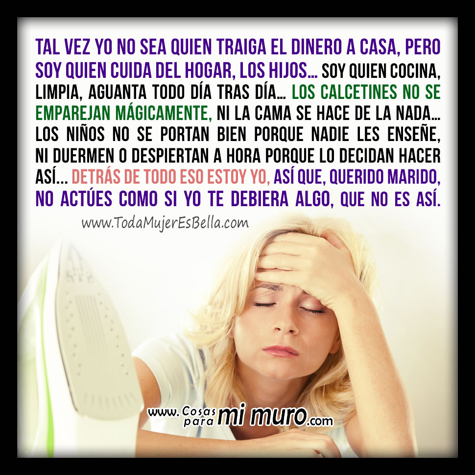 no te debo nada, marido