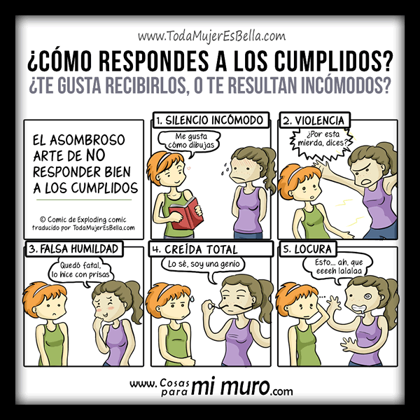 Comic reacci&oacute;n a los cumplidos