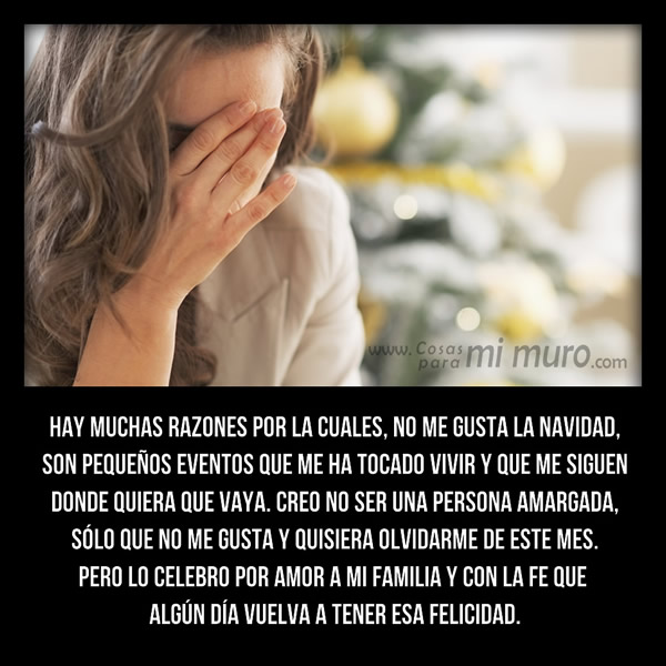 Razones para que no guste la navidad