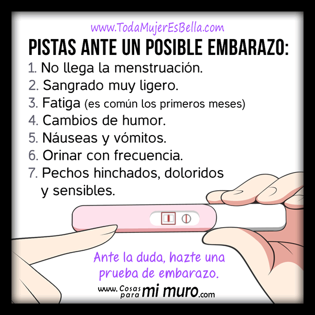 Pistas ante un posible embarazo