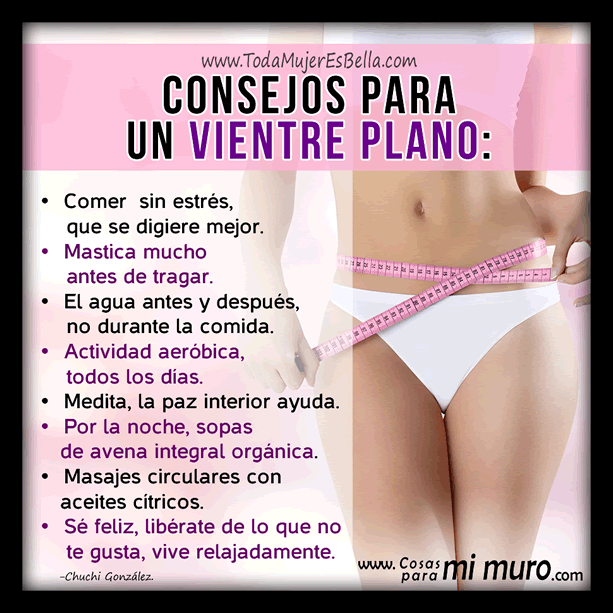 consejos para un vientre plano
